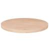 Round Table Top Ø50x2,5 cm Untreated Solid Wood Oak Colour natural Size Ø 50 x 2.5 cm Quantity in Package 1 