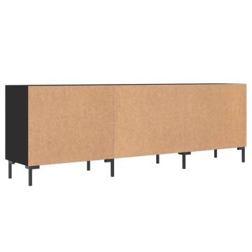 Trendy Black TV Cabinet 150x30x50 cm - Sturdy & Stylish Storage