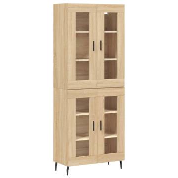 Stylish Highboard Sonoma Oak 69.5x34x180 cm - Durable Storage