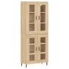 Stylish Highboard Sonoma Oak 69.5x34x180 cm - Durable Storage