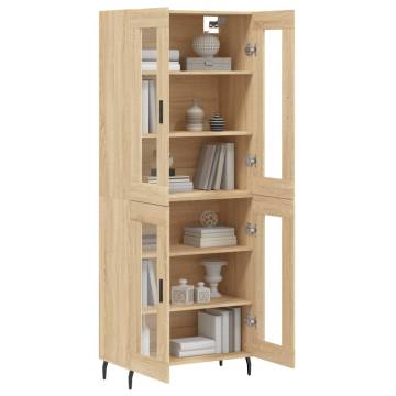 Stylish Highboard Sonoma Oak 69.5x34x180 cm - Durable Storage