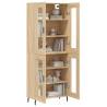 Stylish Highboard Sonoma Oak 69.5x34x180 cm - Durable Storage