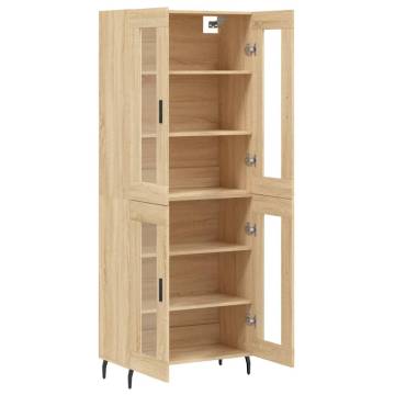 Stylish Highboard Sonoma Oak 69.5x34x180 cm - Durable Storage