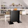 Dining Table Black 110x60x75 cm Engineered Wood Colour black Quantity in Package 1 