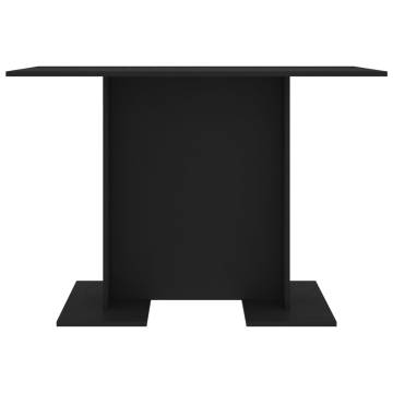 Stylish Black Dining Table | 110x60x75 cm Engineered Wood