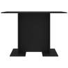 Stylish Black Dining Table | 110x60x75 cm Engineered Wood