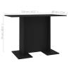 Stylish Black Dining Table | 110x60x75 cm Engineered Wood