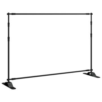 Backdrop Stand Black 305x243 cm Steel - Durable & Adjustable