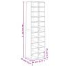 Shoe Cabinet White 54x34x183 cm - Stylish Storage Solution