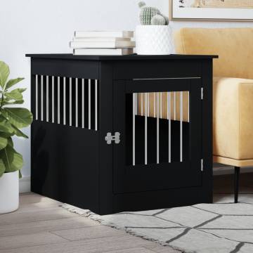 Stylish Black Dog Crate Furniture | Multi-functional Design