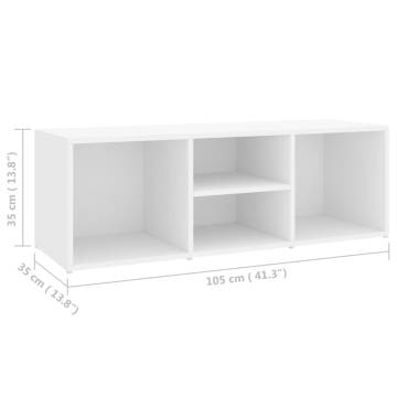 Elegant White Shoe Storage Bench - 105x35x35 cm | HipoMarket