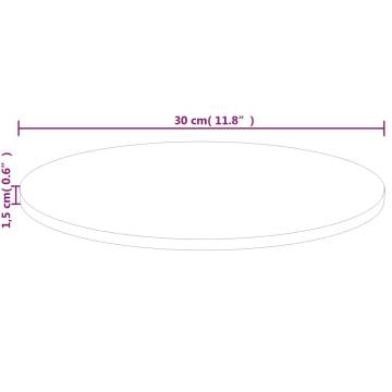 Round Solid Oak Table Top - 30x1.5 cm | HipoMarket