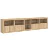 Modern Sideboard with LED Lights - Sonoma Oak 283x37x67 cm