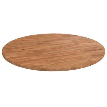 Light Brown Oak Round Table Top Ø60 cm - Solid Wood Elegance