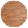 Light Brown Oak Round Table Top Ø60 cm - Solid Wood Elegance