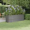 Garden Raised Bed Powder-coated Steel 224x80x68 cm Grey Colour grey Size 224 x 80 x 68 cm Quantity in Package 1 