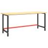 Heavy Duty Work Bench Frame - Matte Black & Red 180x57x79 cm