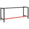 Heavy Duty Work Bench Frame - Matte Black & Red 180x57x79 cm