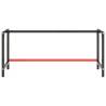 Heavy Duty Work Bench Frame - Matte Black & Red 180x57x79 cm