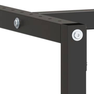 Heavy Duty Work Bench Frame - Matte Black & Red 180x57x79 cm