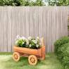 Decorative Wagon - Solid Wood Fir Garden Planter | Hipomarket