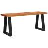 3 Piece Live Edge Acacia Wood Dining Set - Elegant Design