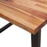 3 Piece Live Edge Acacia Wood Dining Set - Elegant Design