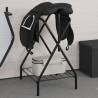 Foldable Freestanding Saddle Rack - Black Iron | Hipo Market