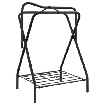 Foldable Freestanding Saddle Rack - Black Iron | Hipo Market