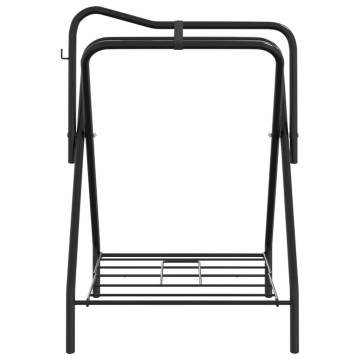 Foldable Freestanding Saddle Rack - Black Iron | Hipo Market