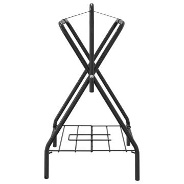 Foldable Freestanding Saddle Rack - Black Iron | Hipo Market