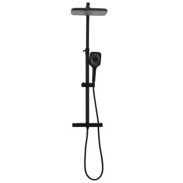 Dual Head Shower Set with Mixer | Stylish Black Brass Design