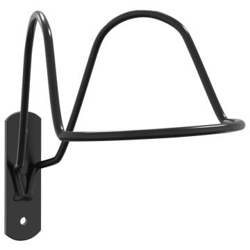 Helmet Rack for Equestrian - Wall Mounted Black Steel