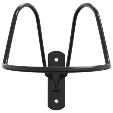 Helmet Rack for Equestrian - Wall Mounted Black Steel