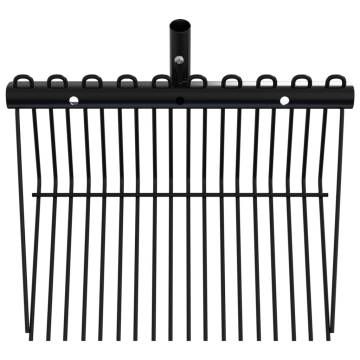 Durable 18 Tines Pitchfork Head - Black Steel for Farm Use