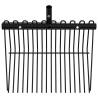 Durable 18 Tines Pitchfork Head - Black Steel for Farm Use