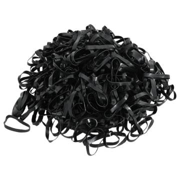 Braiding Bands for Horses - 1500 pcs Black Silicone