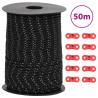 Tent Guy Rope with Reflective Strips and Spanners 50 m 3 mm Colour black Size 3 mm Quantity in Package 1 