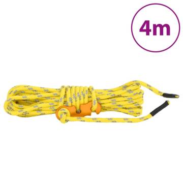 Tent Guy Ropes with Spanners - Reflective 8 pcs 4m 4mm