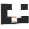 7 Piece Kitchen Cabinet Set - Black Engineered Wood | HipoMarket