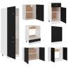 7 Piece Kitchen Cabinet Set - Black Engineered Wood | HipoMarket