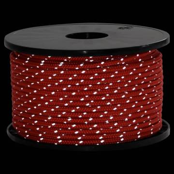 Tent Guy Rope with Reflective Strips - 50m Durable Utility Cord