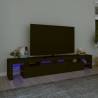 TV Cabinet with LED Lights Black 230x36.5x40 cm Colour black Quantity in Package 1 Width 230 cm 