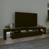 Stylish TV Cabinet with LED Lights - Black Design 230 cm