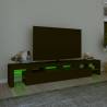 Stylish TV Cabinet with LED Lights - Black Design 230 cm