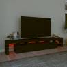 Stylish TV Cabinet with LED Lights - Black Design 230 cm