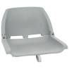 2 Piece Foldable Boat Seat Set Grey - Durable & Convenient