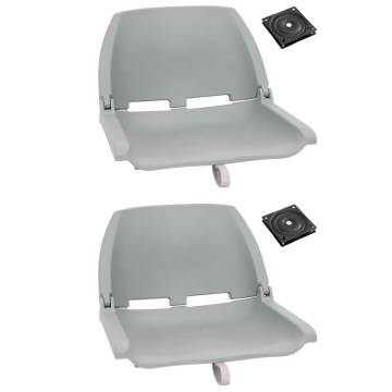 4 Piece Foldable Boat Seat Set - Grey | Hipo Market