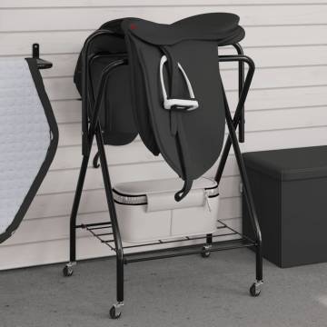 Foldable Saddle Rack | Sturdy Black Iron Construction