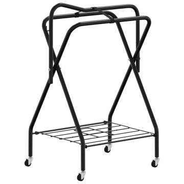 Foldable Saddle Rack | Sturdy Black Iron Construction